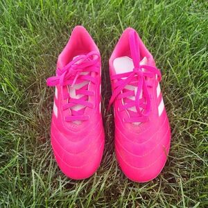Adidas Kids Pink Soccer Shoes